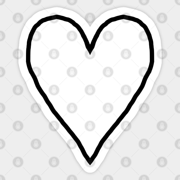 Heart Outline Sticker by ellenhenryart